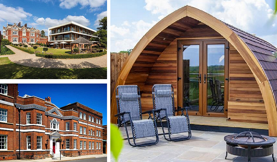 Wivenhoe House, GreyFriars Hotel and Swallows Field Glamping Pods